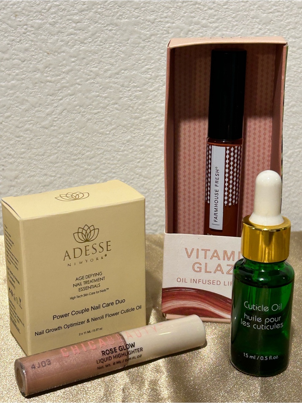 Power Couple Nail Care Duo - Cream Lip Gloss and Rose Glow Highlighter - Picture 13 of 13